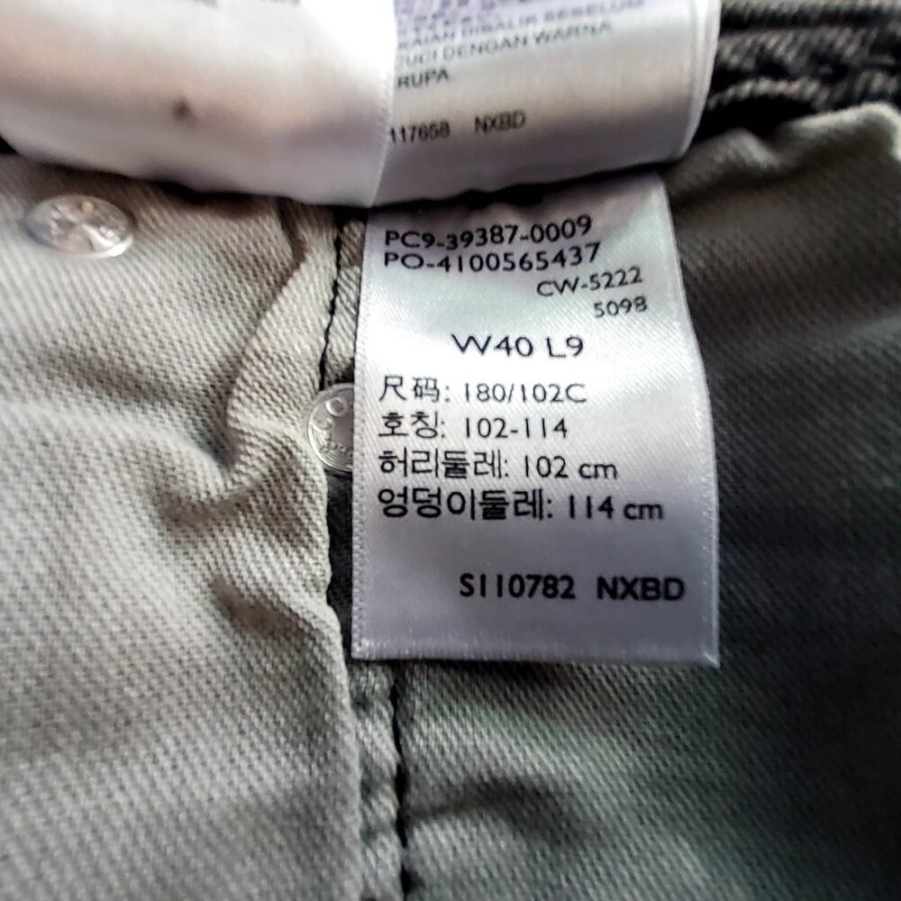 Levis 412 Slim Stretch Black Denim Shorts 9" Inseam Eco Performance Mens Size 40 - Picture 15 of 15